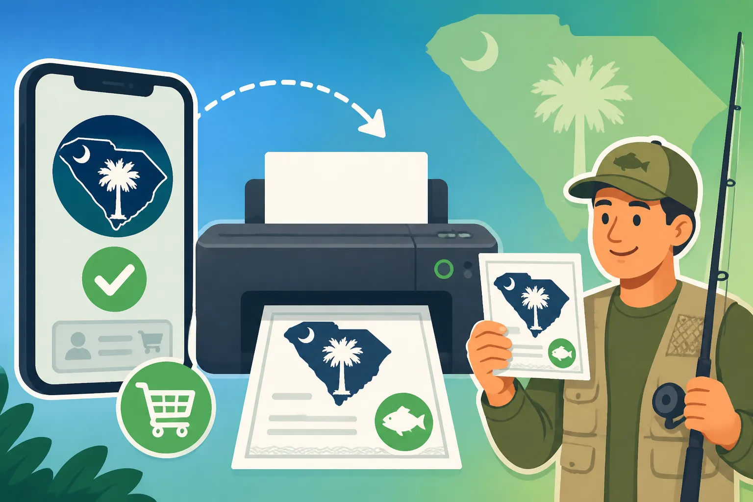 Printing Your Fishing License After Buying It Online