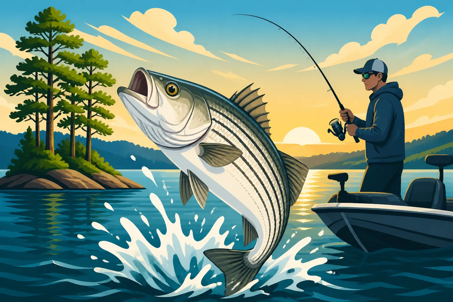 Dreher Island Striped Bass Fishing on Lake Murray