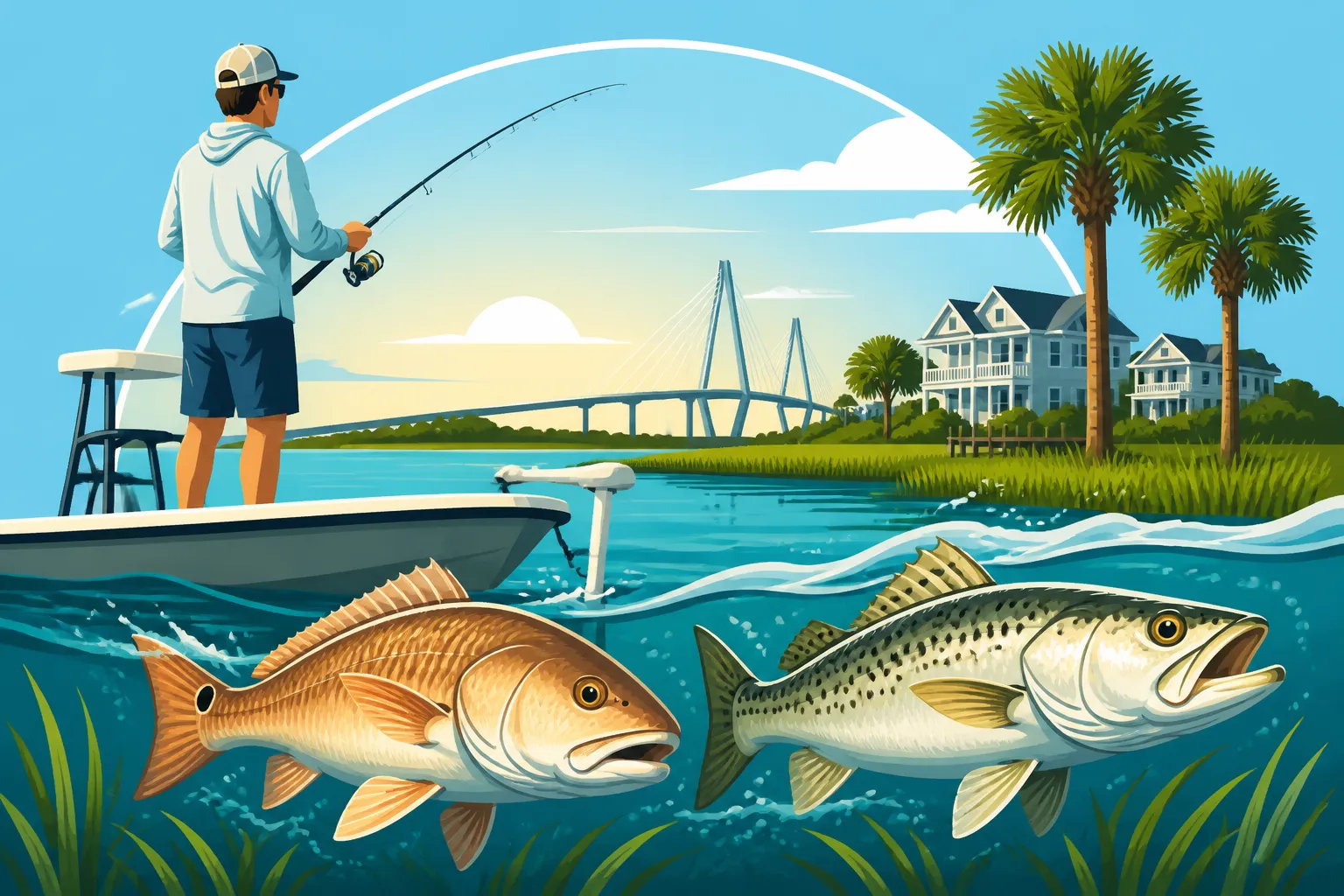 Mount Pleasant Redfish and Trout Fishing Spots