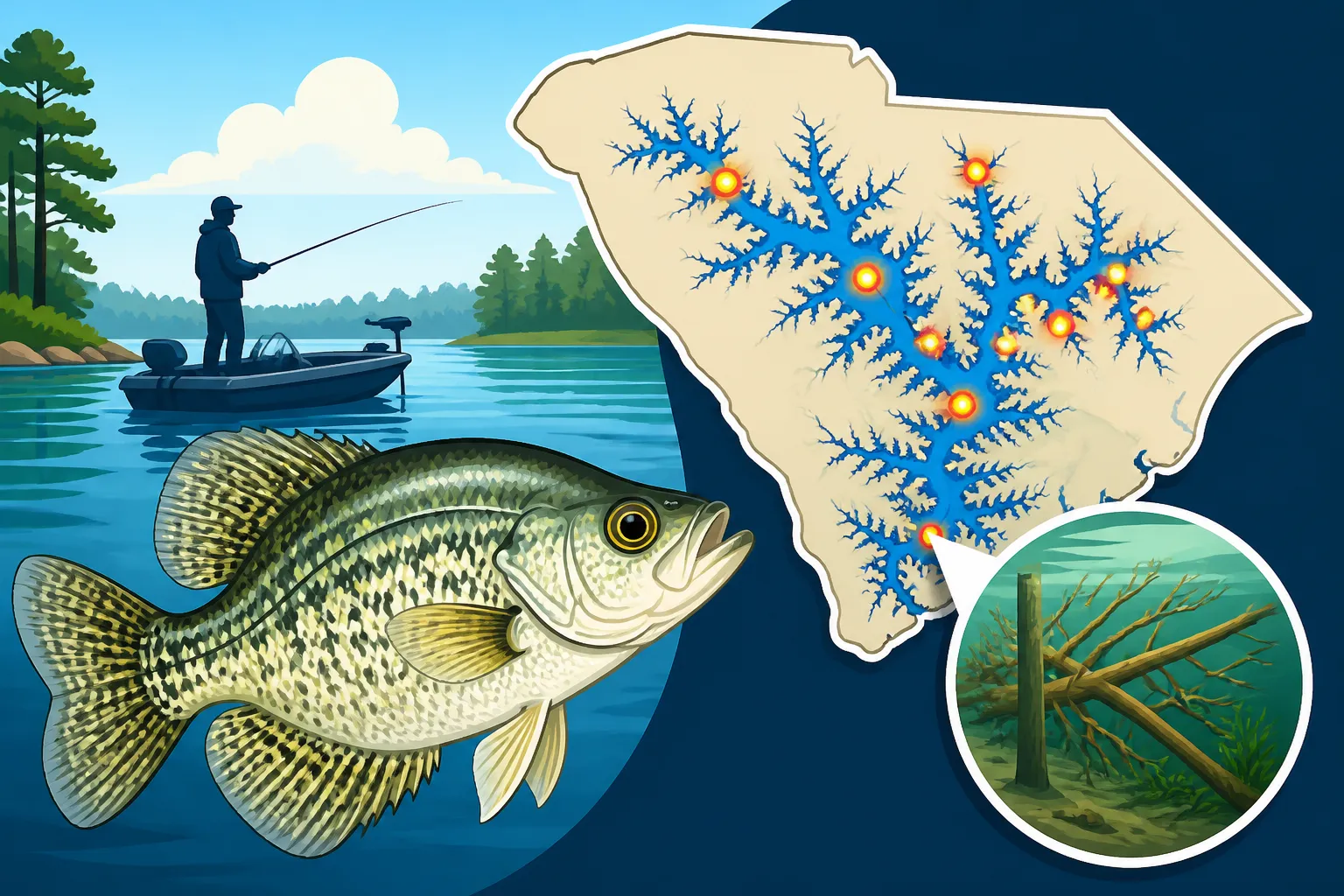 Where to Catch Crappie on Lake Murray?