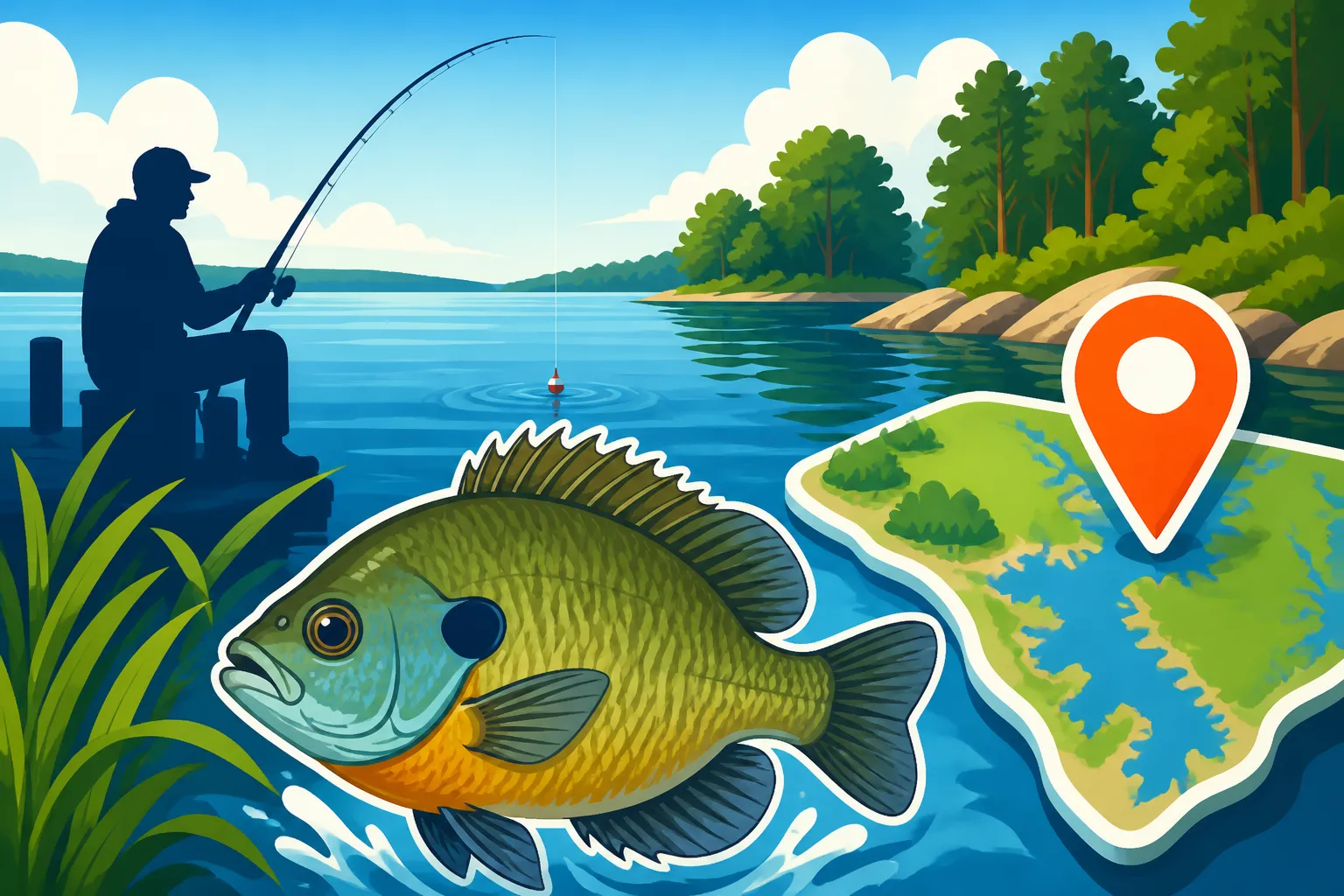 Lake Murray Bluegill Fishing Spots for Beginners