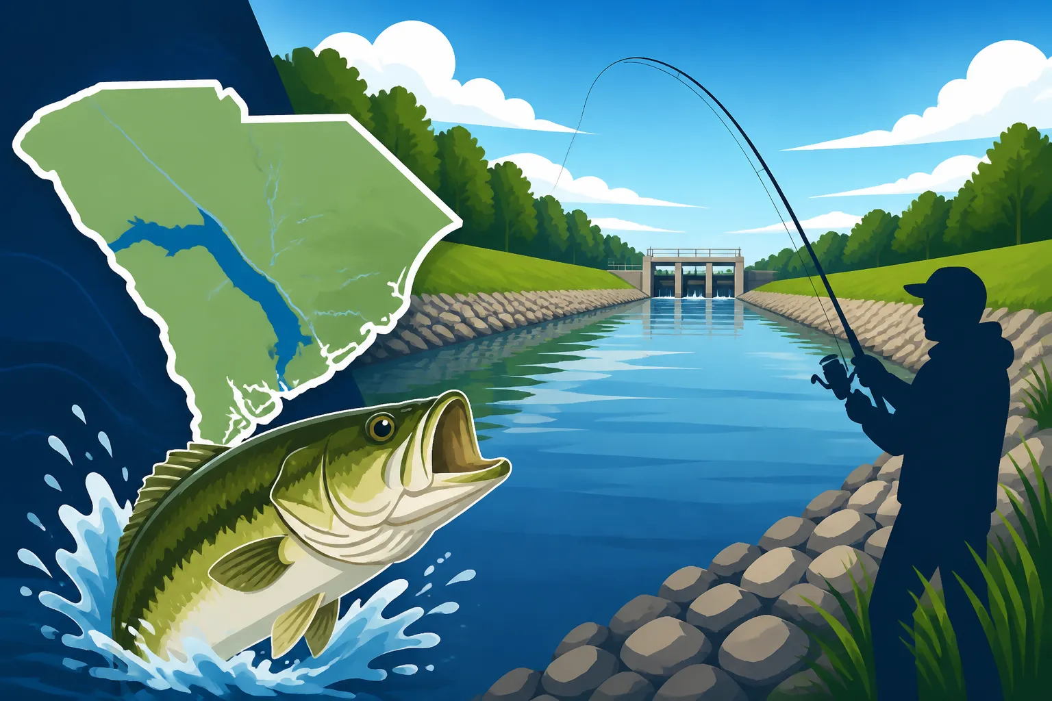 Santee Cooper Diversion Canal Fishing Spots