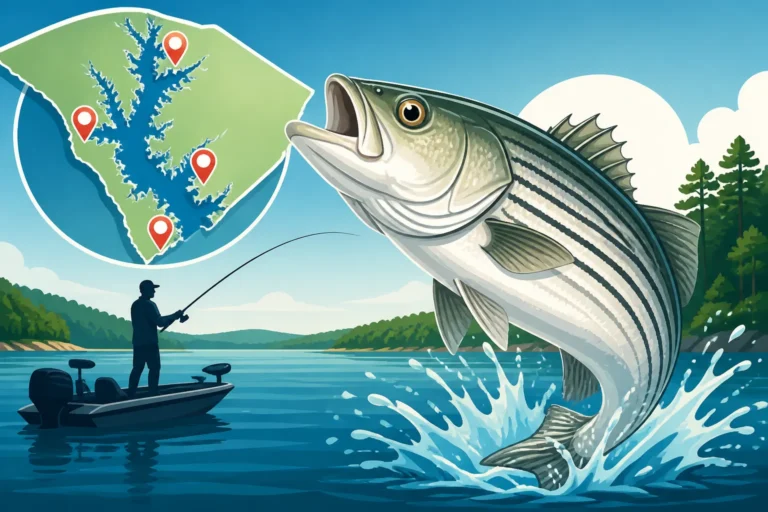 Lake Hartwell Striped Bass Fishing Spots