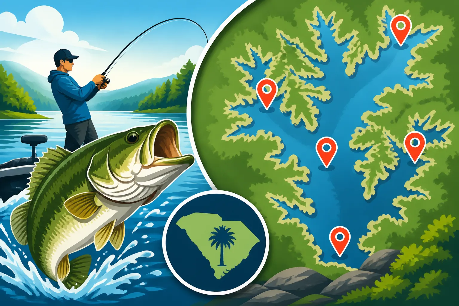 Lake Hartwell Tournament Fishing Spots