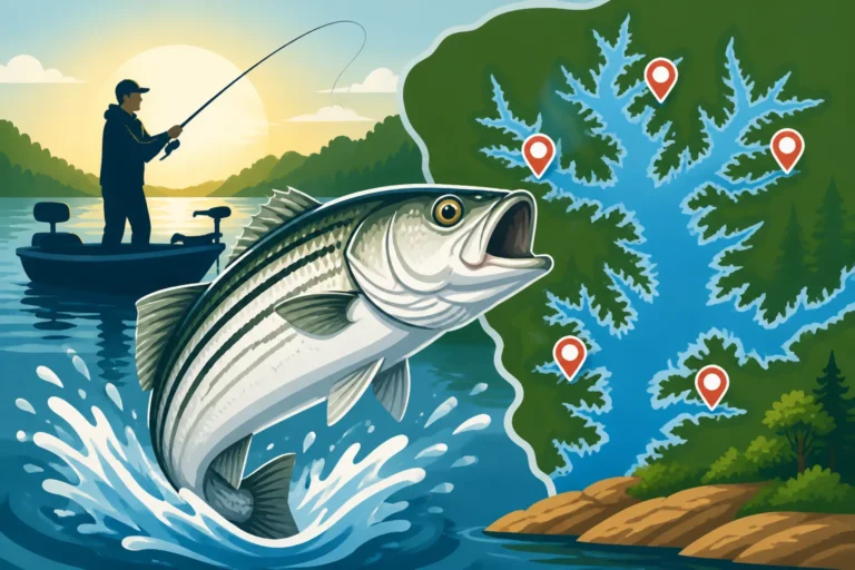Striped Bass Fishing Spots on Lake Greenwood
