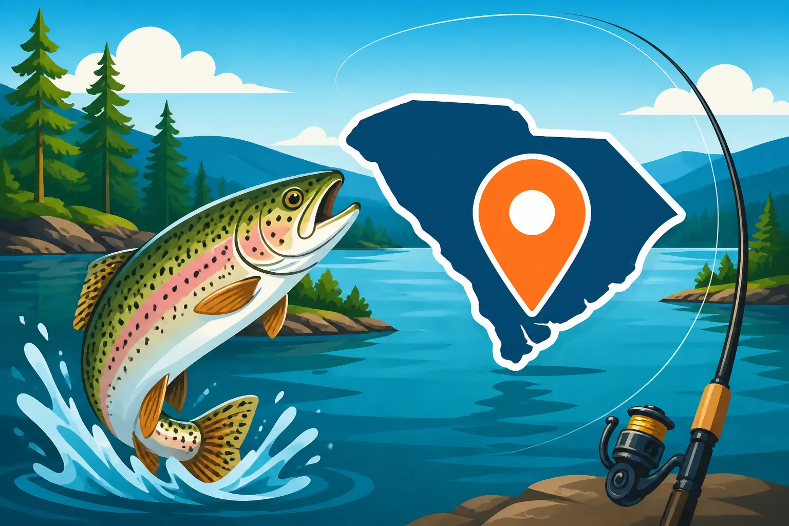 Lake Keowee Trout Fishing Spots in South Carolina