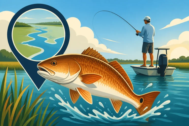 Mount Pleasant Redfish Fishing Spots in South Carolina
