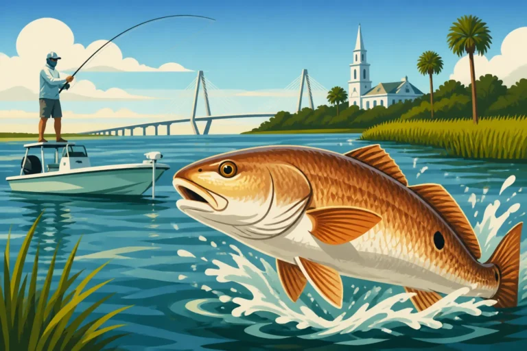 Best Redfish Spots in Charleston Harbor, South Carolina