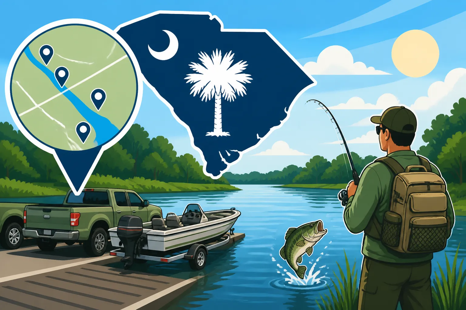 Santee River Access Points in South Carolina