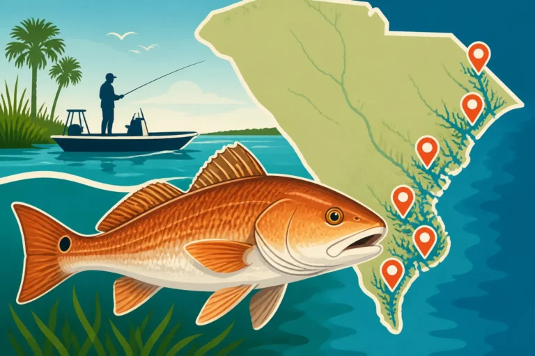 Redfish Hot Spots Along the South Carolina Coastline