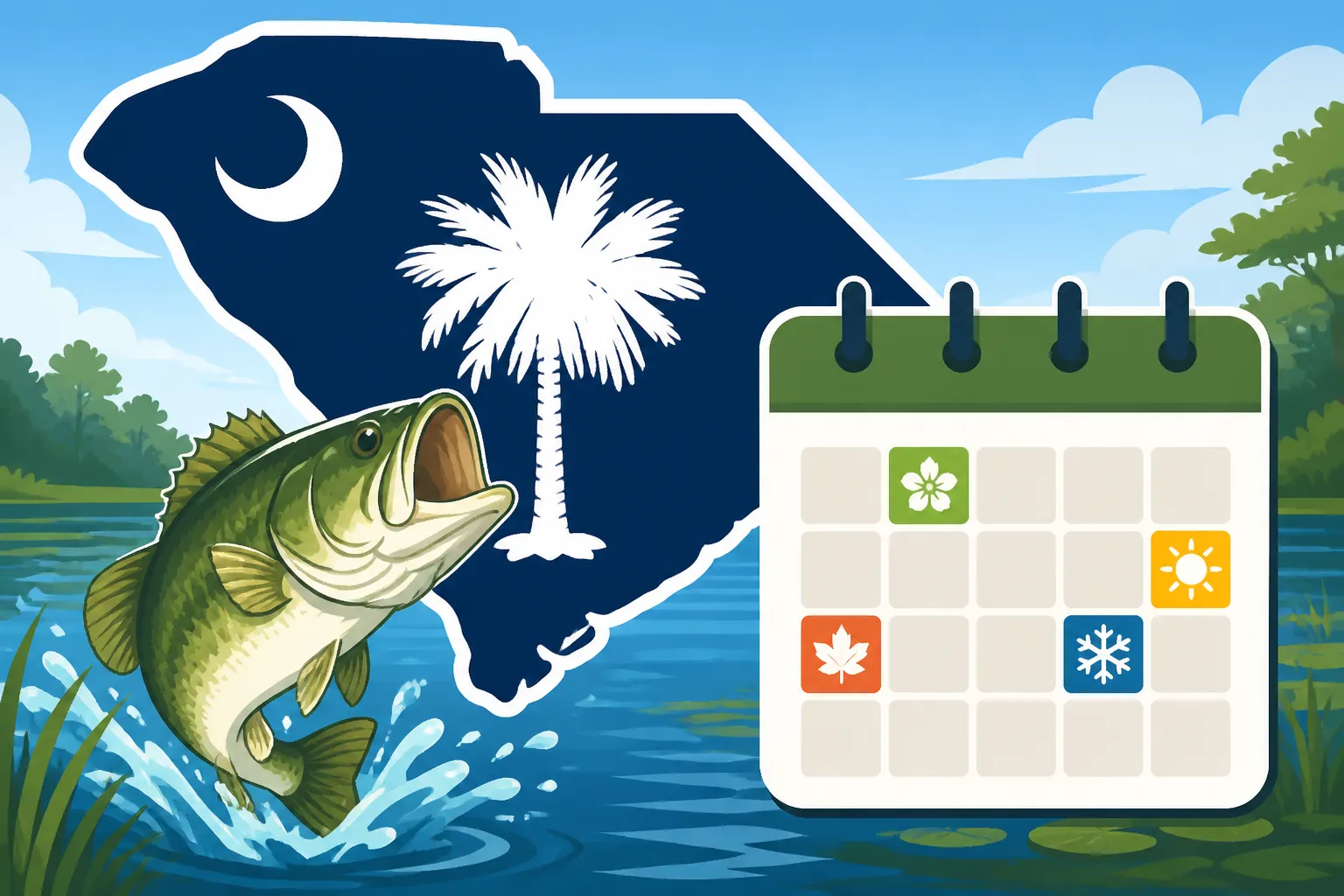 South Carolina Freshwater Fishing Calendar