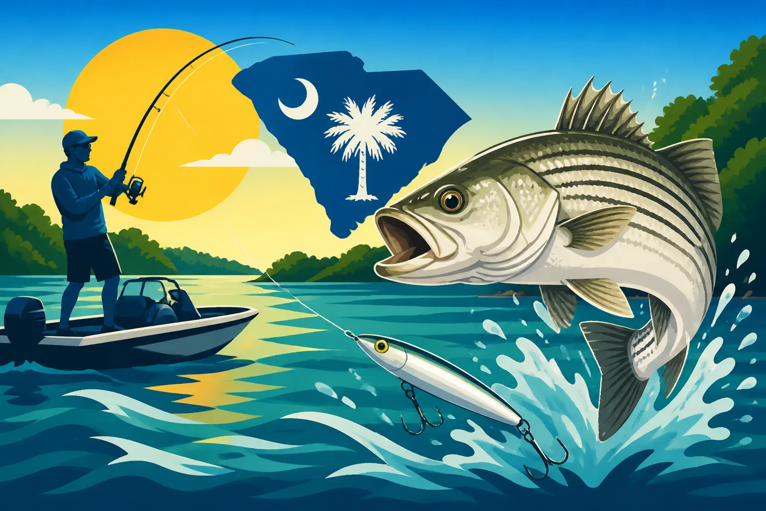 Lake Murray Summer Striped Bass Techniques in South Carolina