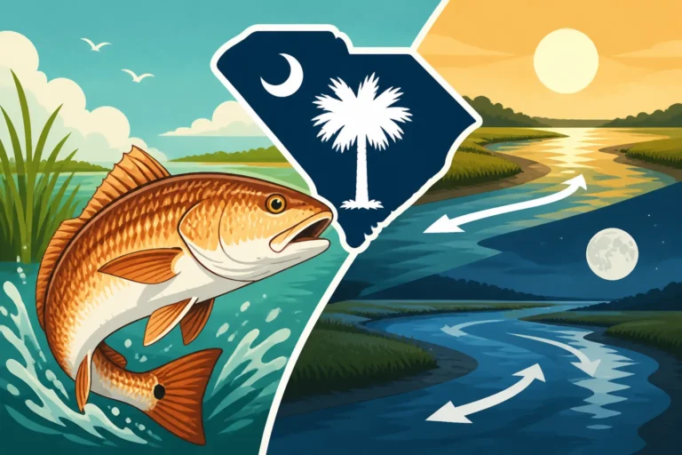 South Carolina Redfish Slot Limit and Tide-Based Techniques