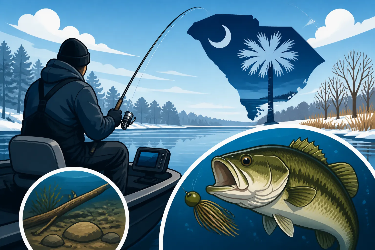 Winter Fishing Techniques in South Carolina Lakes