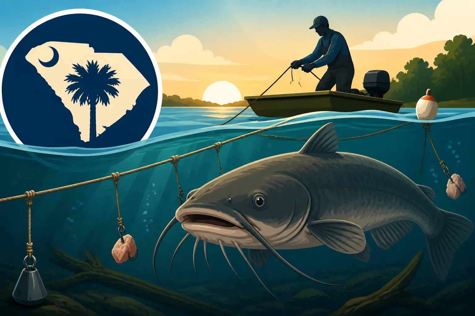 Trotline Fishing for Catfish Explained