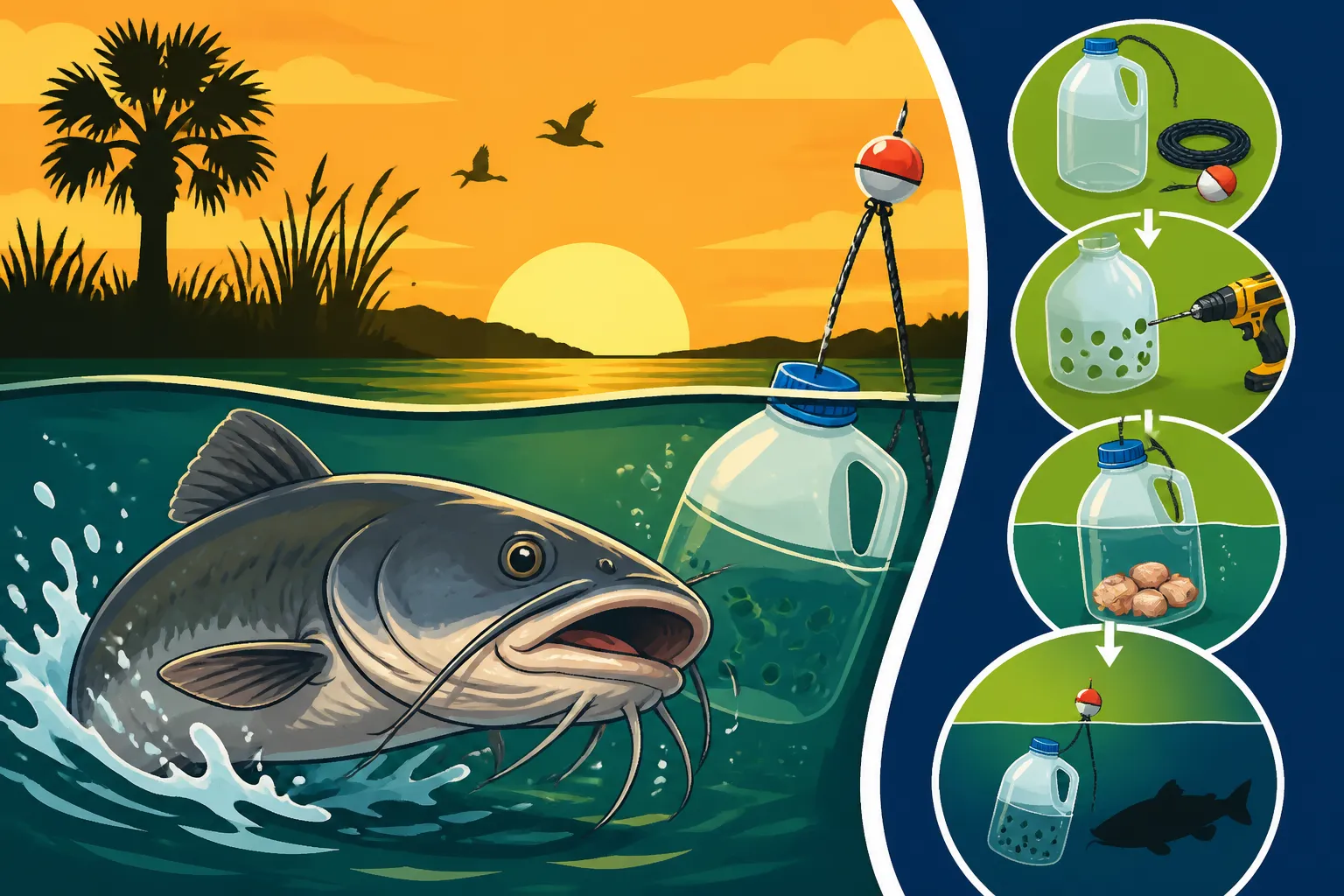 Jug Fishing for Catfish Step by Step