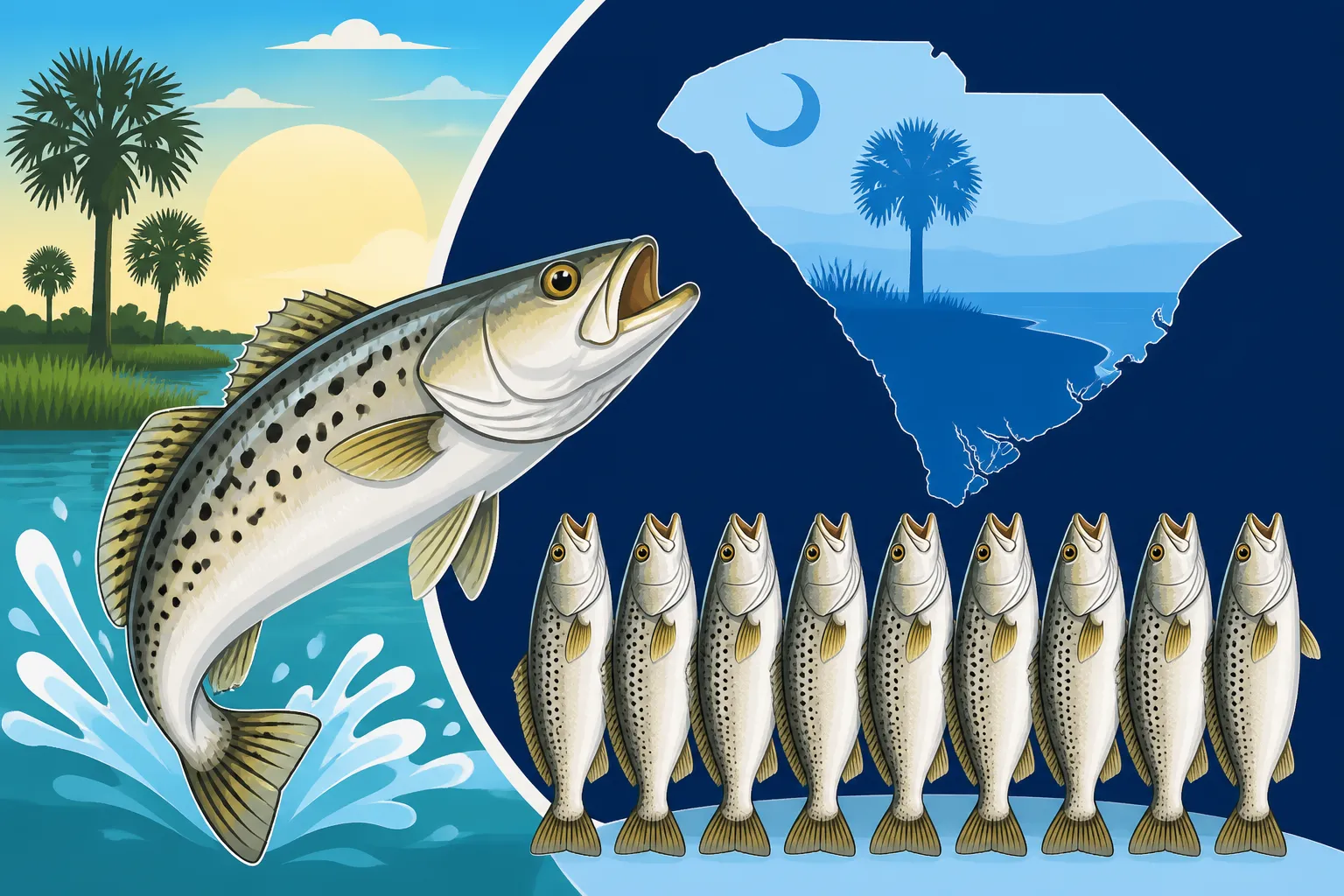 South Carolina Spotted Seatrout Daily Bag Limit of 10 Fish