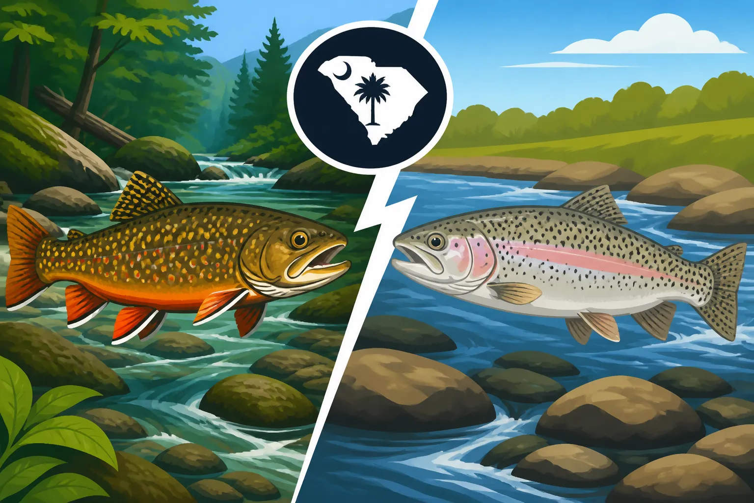South Carolina's Native Brook Trout vs Stocked Trout