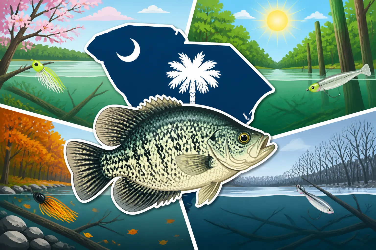 South Carolina Crappie Fishing Techniques by Season