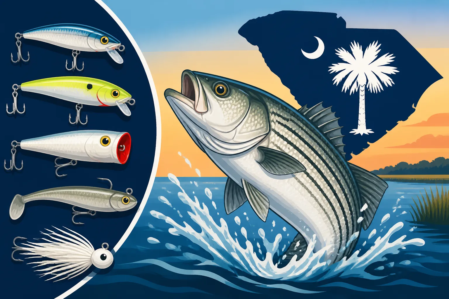 Best Lures for Striped Bass in South Carolina