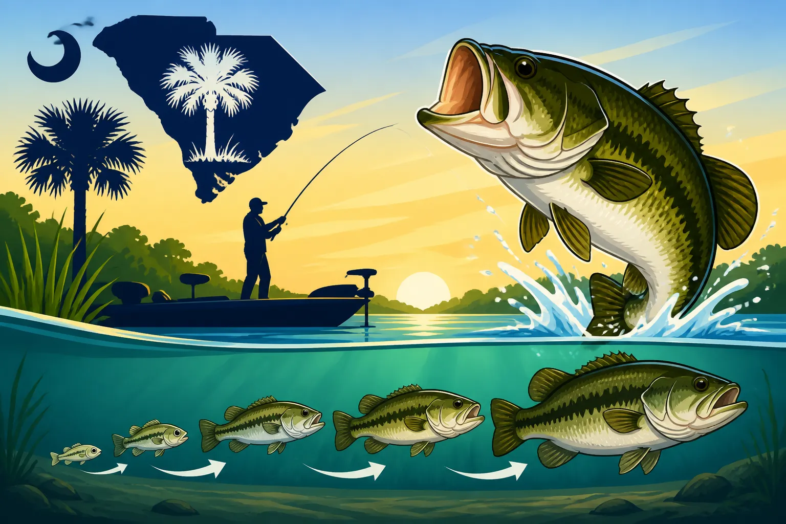Largemouth Bass Growth Rate From Fingerling to Trophy