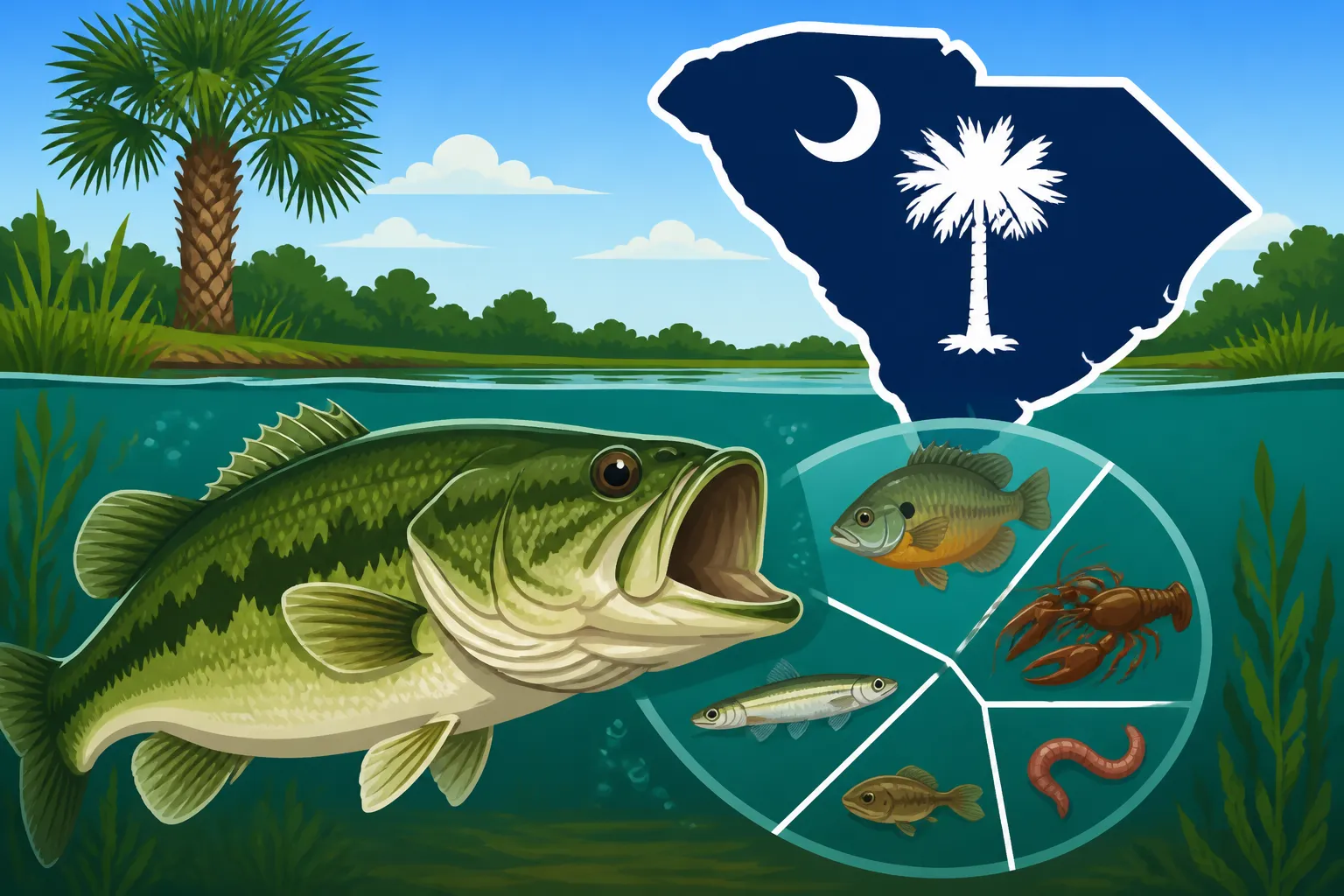 What Do Largemouth Bass Eat in South Carolina Ponds?