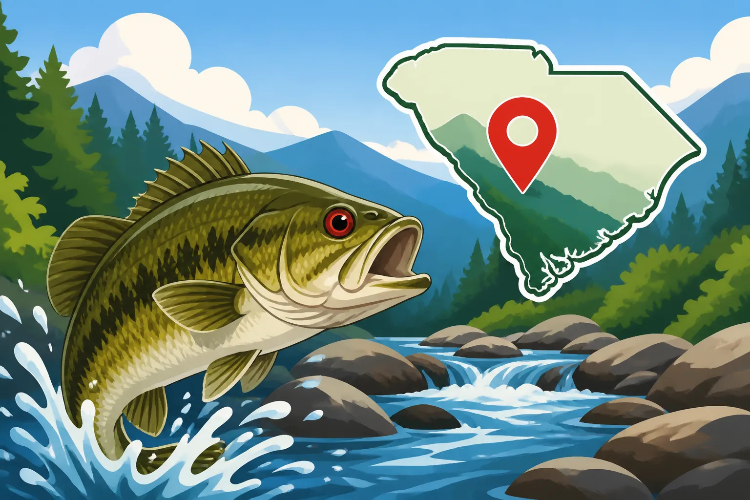 Where to Catch Redeye Bass in South Carolina's Mountain Streams