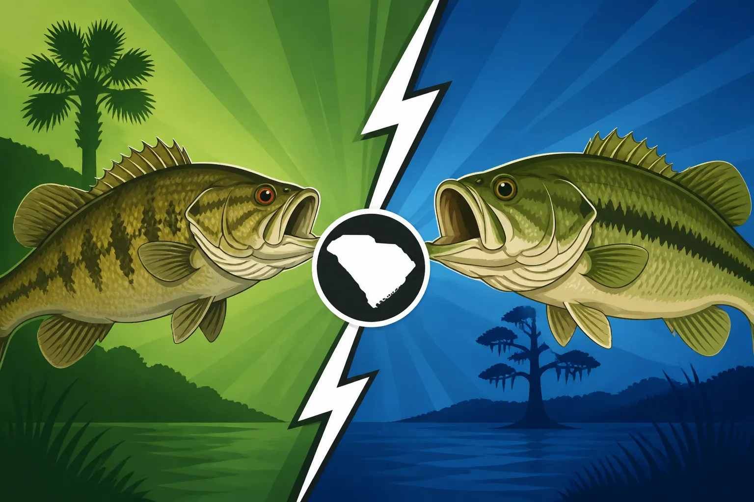 Smallmouth Bass vs Largemouth Bass Size Comparison
