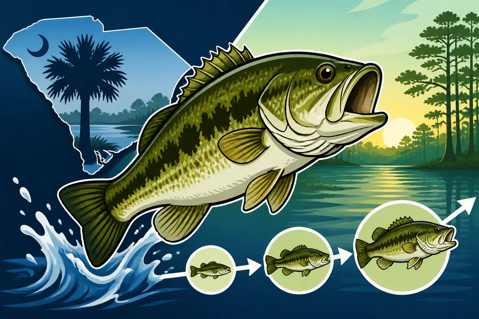 Spotted Bass Growth Rate and Average Size