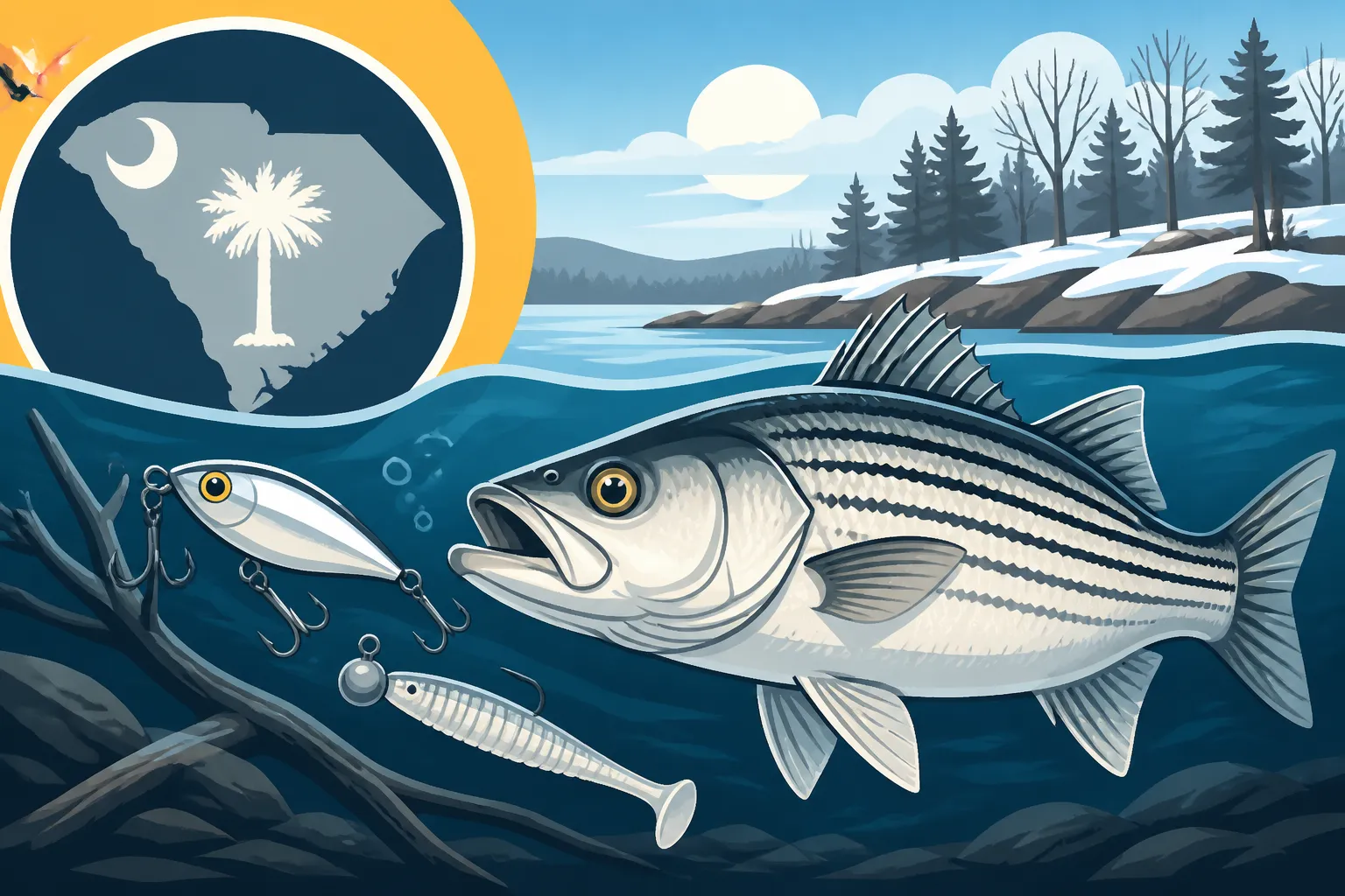 Striped Bass Winter Fishing Patterns in Freshwater Lakes