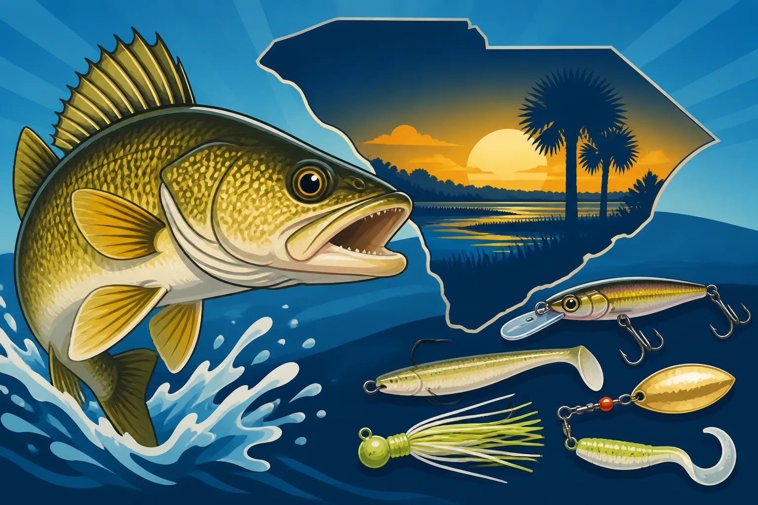 Best Bait and Lures for Walleye in South Carolina
