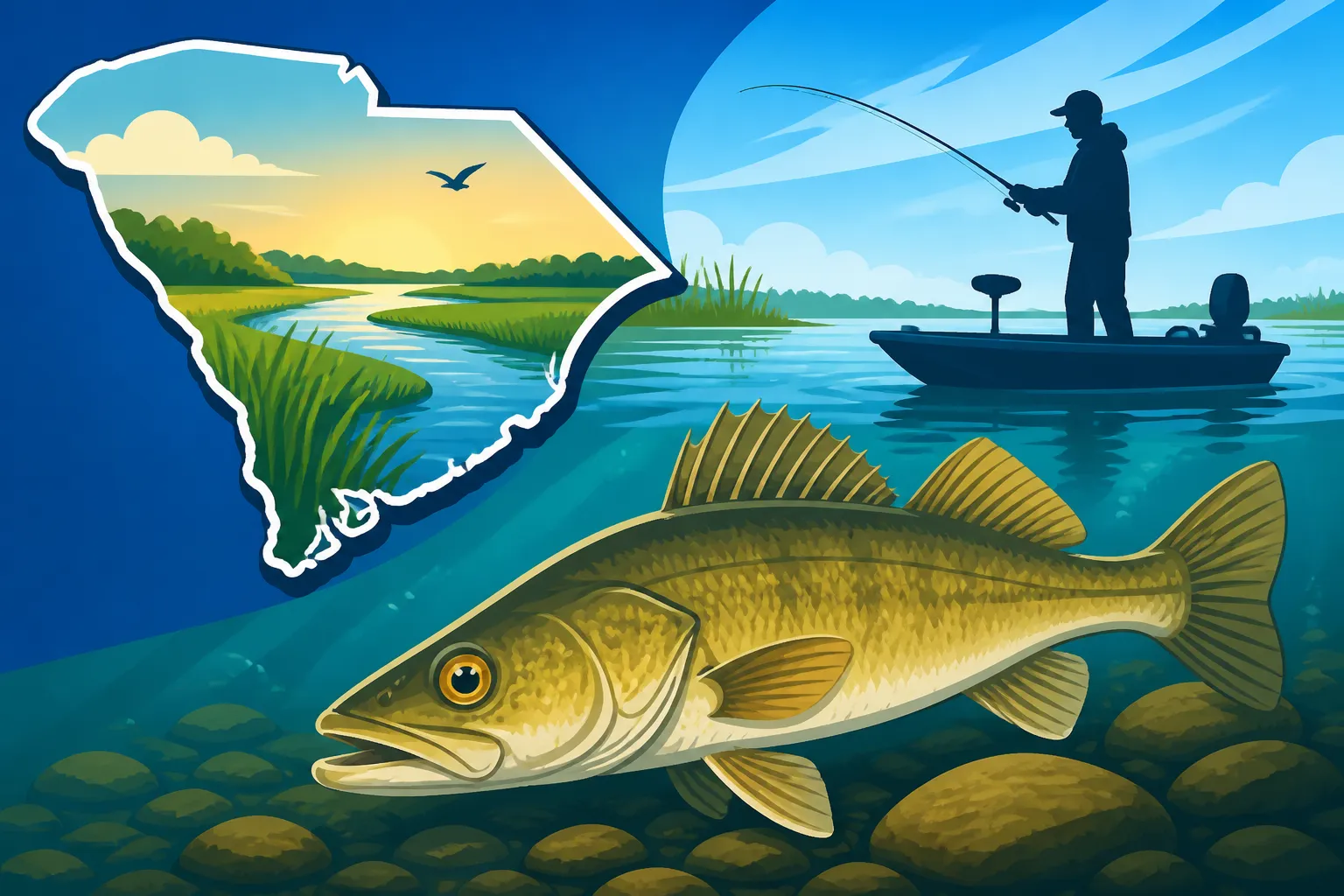 Sauger Fishing Spots in South Carolina