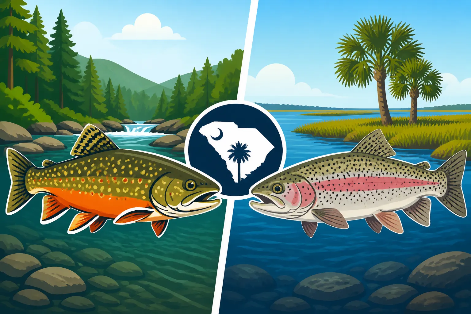 How to Tell a Native Brook Trout From a Rainbow Trout