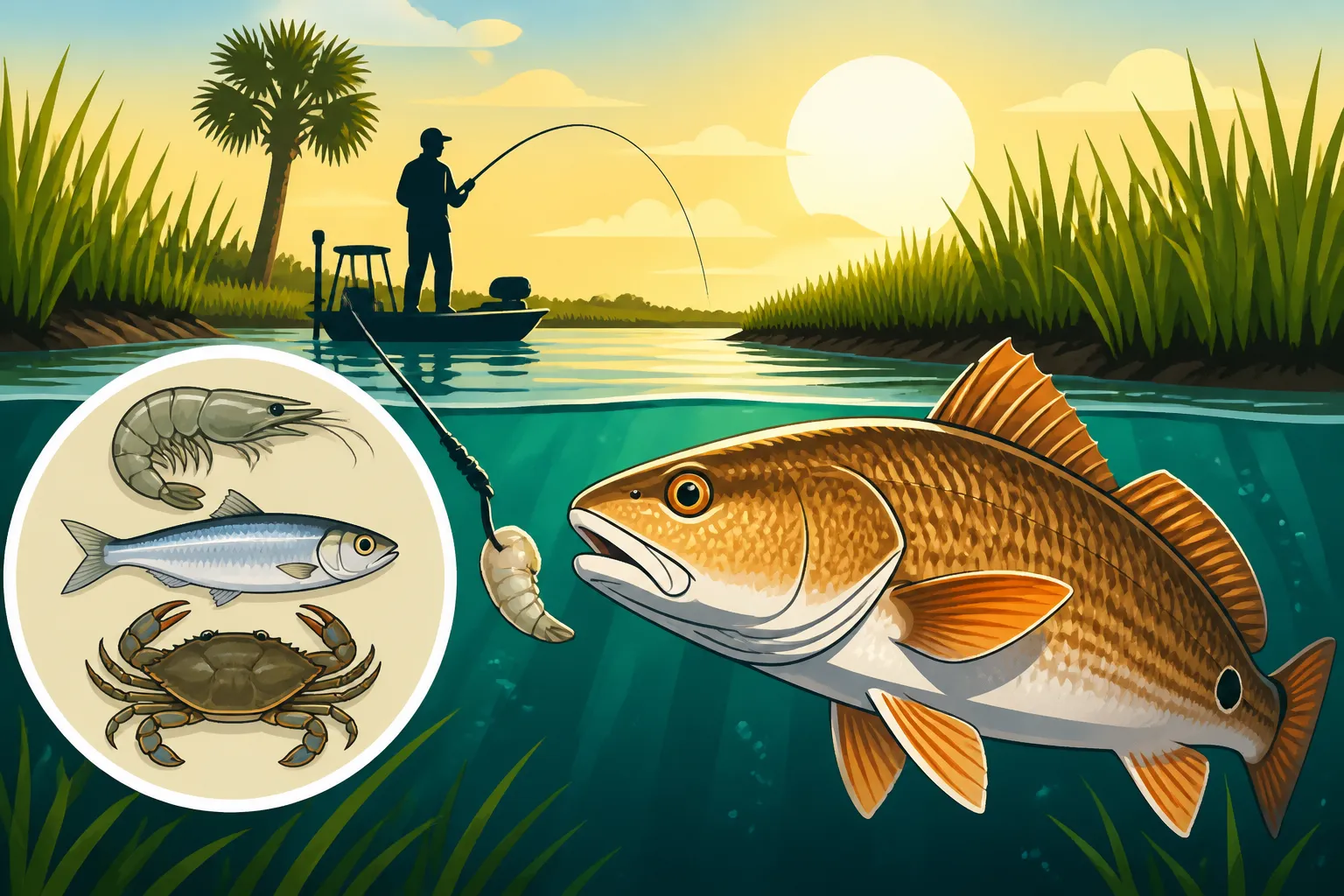 Best Bait for Redfish in South Carolina's Marsh Creeks