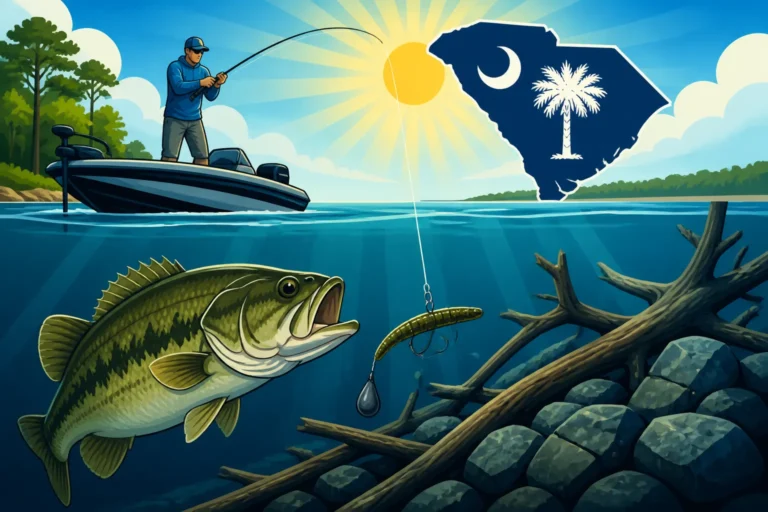 How to Fish Deep Structure for Bass in Summer