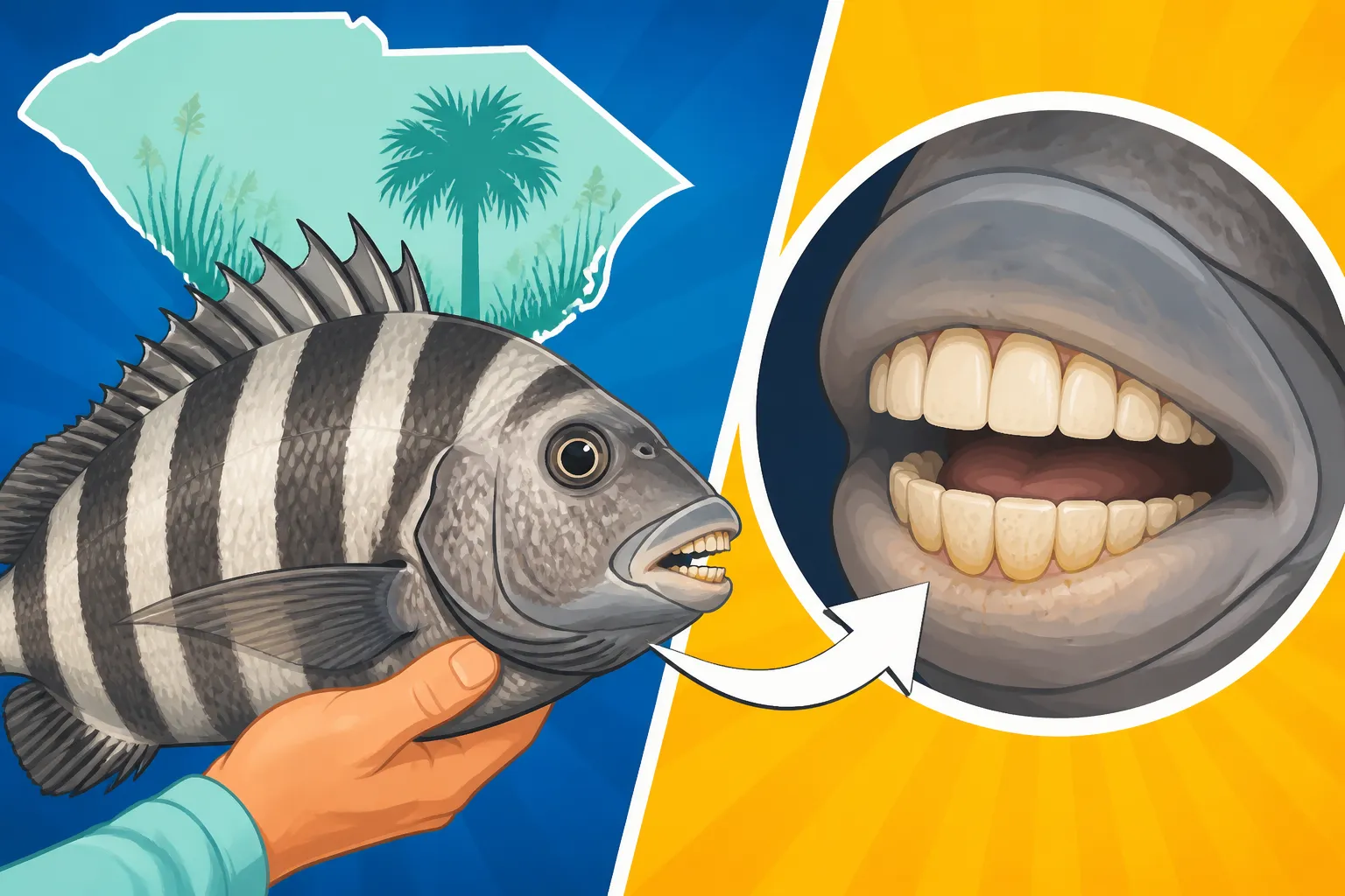 How to Identify a Sheepshead by Its Teeth
