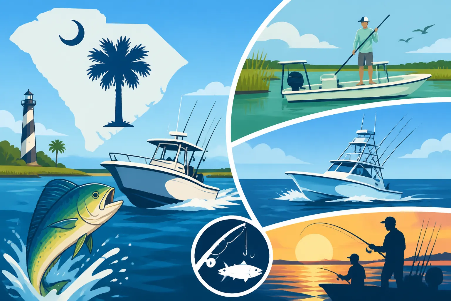 South Carolina Charter Fishing Costs and Trip Types
