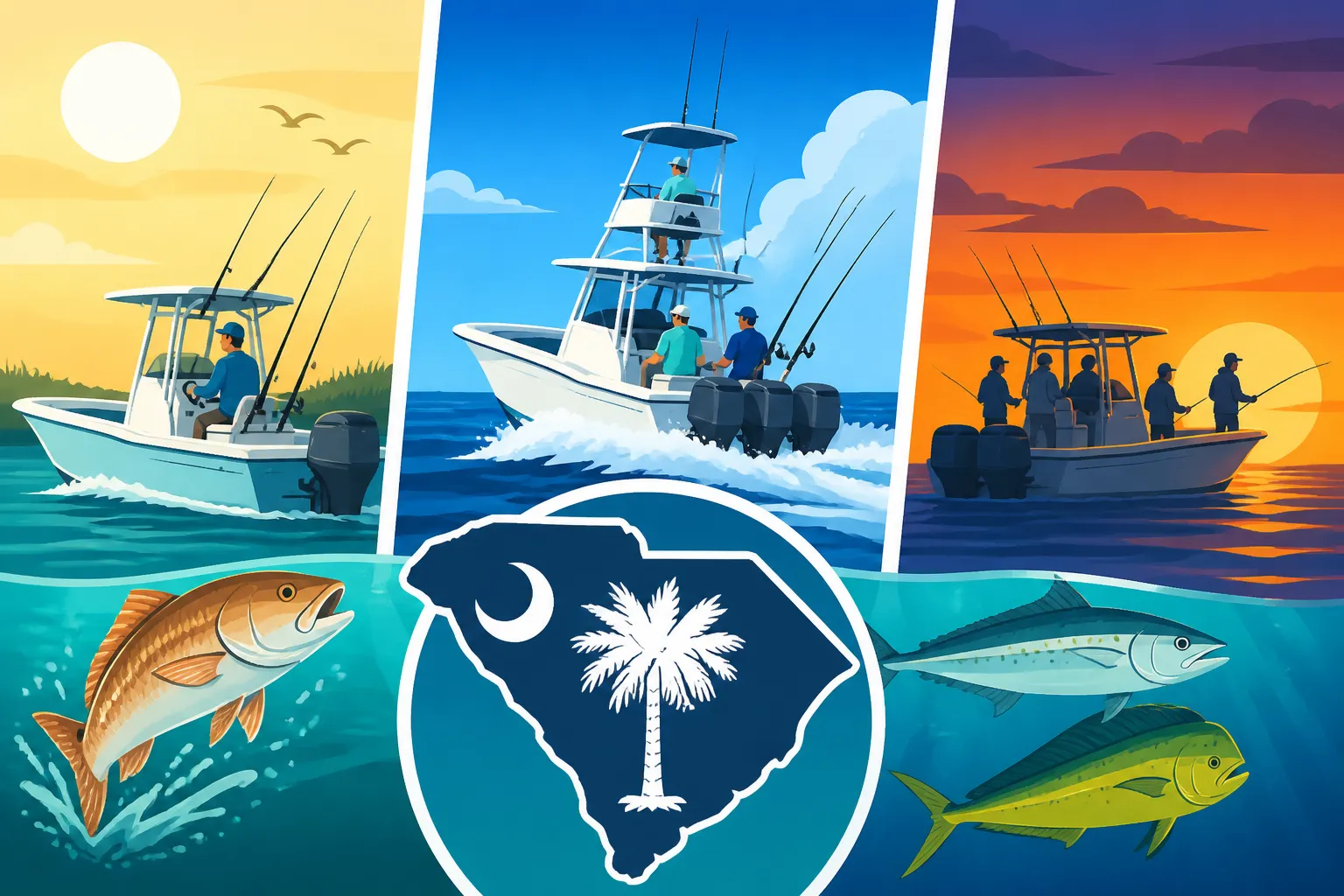 South Carolina Fishing Charter Trip Lengths Compared