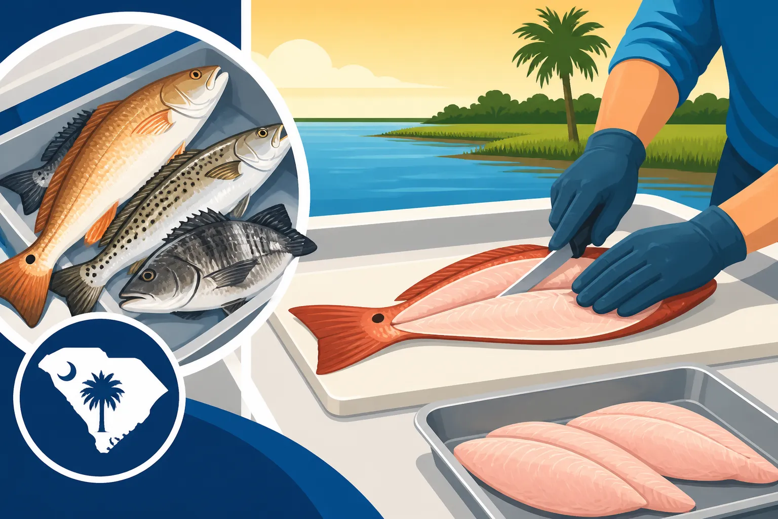 Cleaning and Filleting Your Catch After a South Carolina Charter