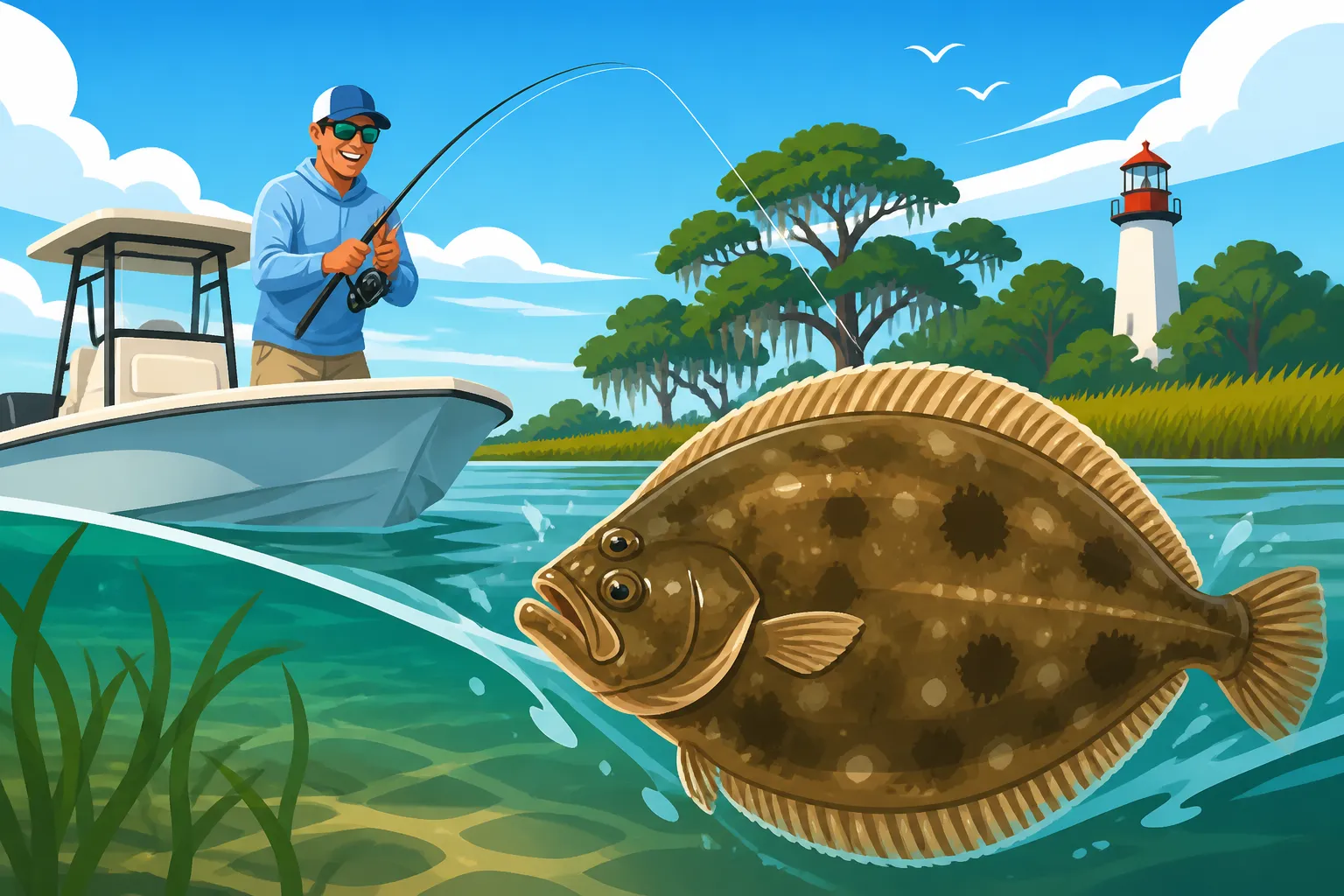 Hilton Head Flounder Fishing Charter Trips