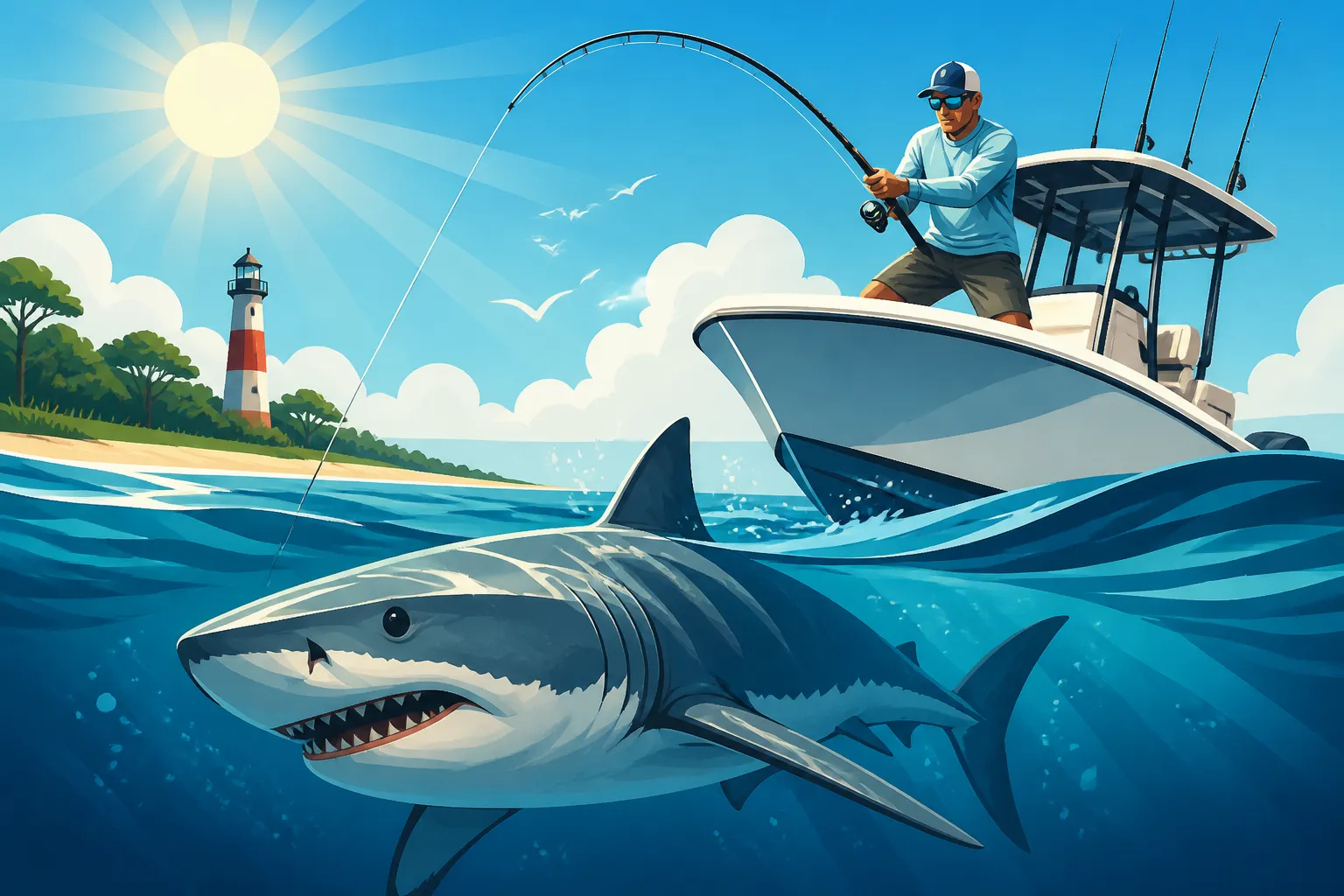 Shark Fishing Charters near Hilton Head in Summer