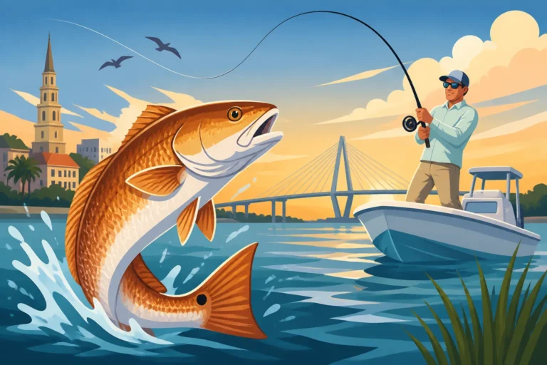 Charleston Harbor Redfish Fishing Trips