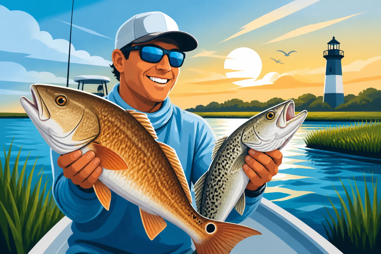 Mount Pleasant Redfish and Trout Charter Trips