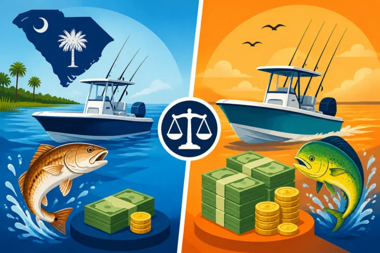 South Carolina 4-Hour vs 8-Hour Charter Fishing Cost