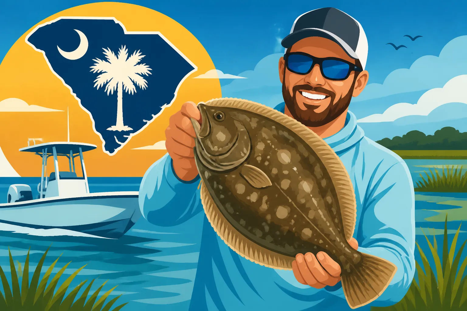 South Carolina Flounder Charter Fishing Trips