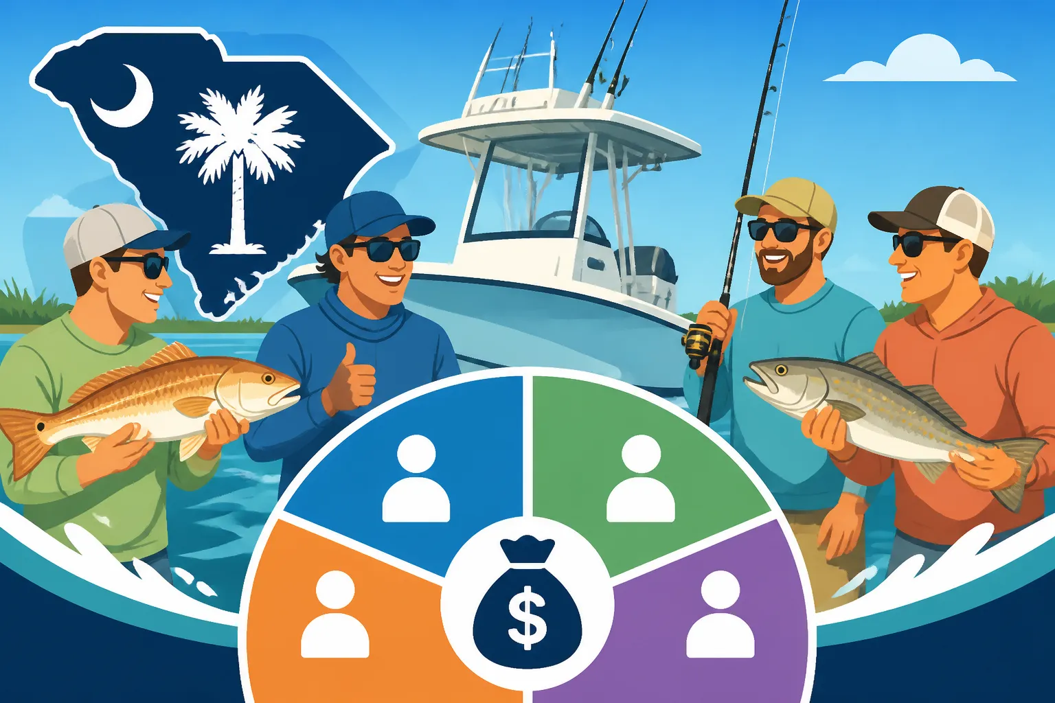 Splitting a South Carolina Fishing Charter Cost with a Group