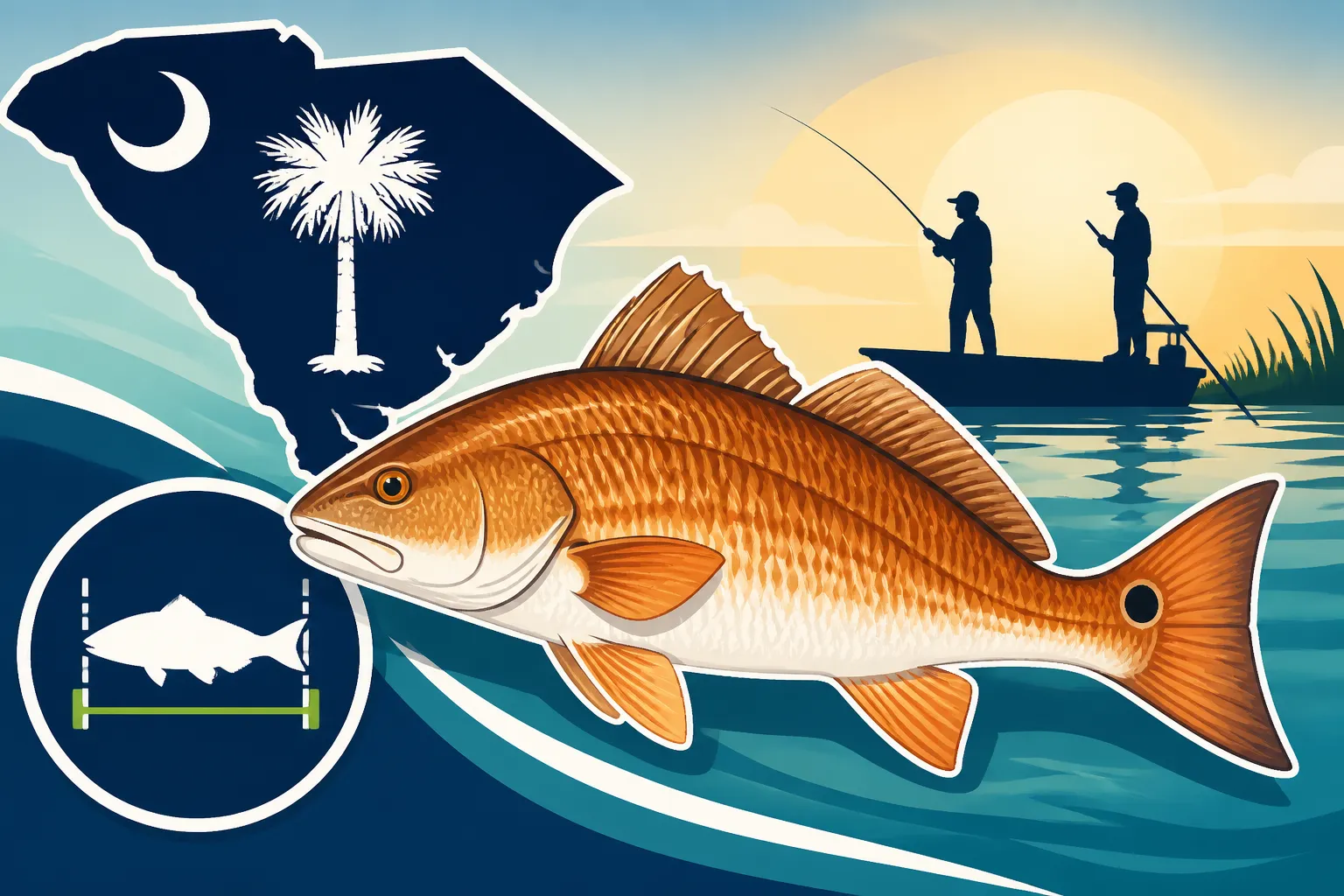 South Carolina Redfish Slot Limit for Charter Anglers