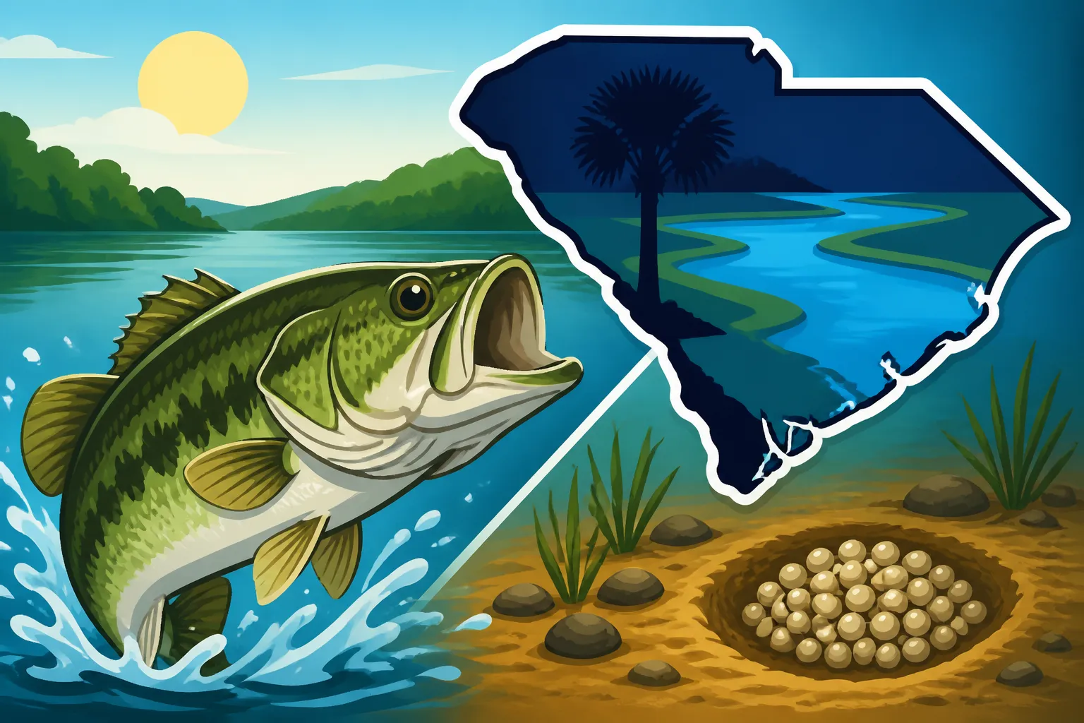 When Do Largemouth Bass Spawn in South Carolina Reservoirs?