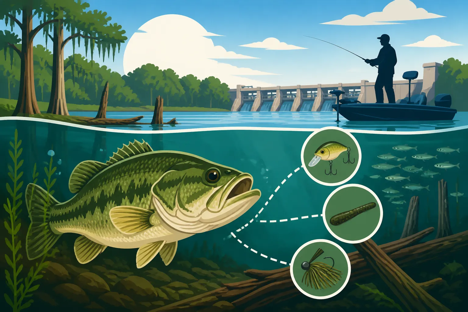 Post-Spawn Bass Patterns on South Carolina's Santee Cooper
