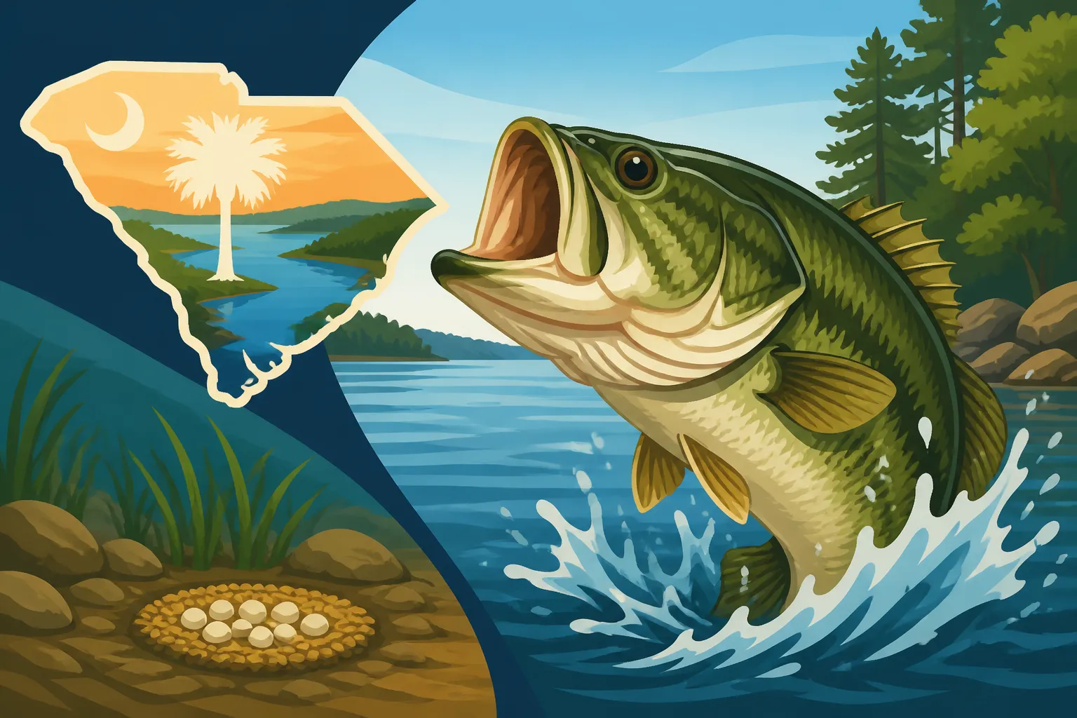 How to Fish the Bass Spawn on South Carolina's Lake Hartwell